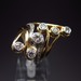 Pt900/K18ダイヤデザインリング　D1.02ct