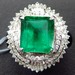Pt900  エメラルドリング　E4.15ct D0.90ct