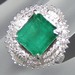 Pt900  エメラルドリング　E4.15ct D0.90ct
